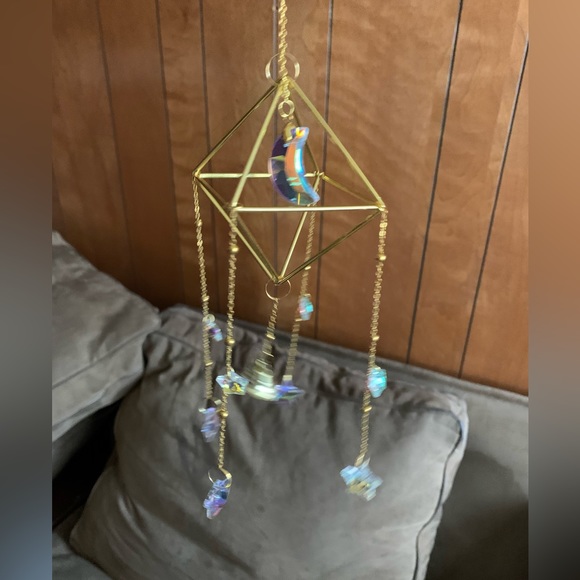 New Colorful Metal Rainbow Star Moon Wind Chimes Sun Catcher Window Home Decor - Picture 9 of 12